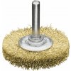 Lessmann 414542 | Rotačná kefa so stopkou priemer 6 mm mosadzný drôt, zvlnený priemer 40x10 / mosadzný drôt zvlnený 0,20