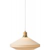 Halo Design 744305 - luster na kábli PARIS 1xE27/40W/230V, priemer 56 cm, krémová/mosadz/dub 744305 + záruka 3 roky zadarmo