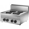 Elektrický sporák 4 plotýnky, 700x650x295 mm | BARTSCHER, 650 Snack inox
