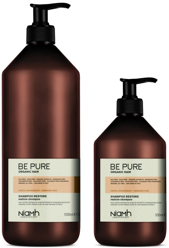 Niamh Be Pure Restore šampón pre poškodené vlasy 500 ml