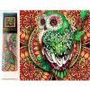 Norimpex Diamantové malování 7D Sova na červené mandale 30 x 30 cm