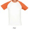 SOL's Collection Tričko Funky, 2-barevné, krátký rukáv, pánské COT25119077805-white/orang 2XL Bílá/oranžová