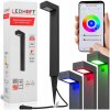 Obdĺžnikový osvetľovací stĺpik Ledhoff s integrovaným LED zdrojom, 41 cm, čierny