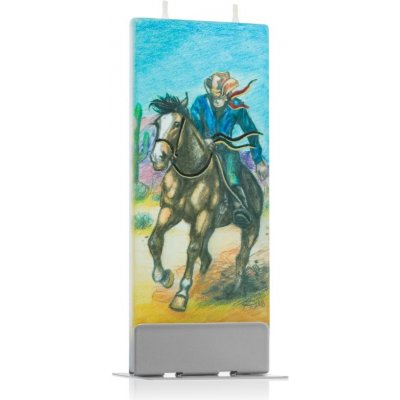 Flatyz Nature Cowboy On Horse dekoratívna sviečka 6x15 cm