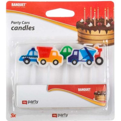 BANQUET Sviečky narodeninové PARTY Cars, 5 ks