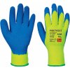 PORTWEST COLD GRIP A145 / Zimné latexové rukavice - žltá/modrá XXL