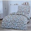 Obliečky deluxe bavlnené detské Vláčik 200x140cm+90x70cm TiaHome