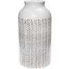 VÁZA ORNAMENT BIELA KERAMIKA 9.5*9.5*17.5CM