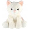 Teddies Mačka/Mačička sediaci plyš 30cm biela
