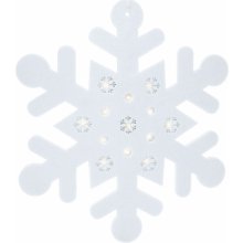 H&L Snehová vločka LED HANGDECO 35 cm plsť biela
