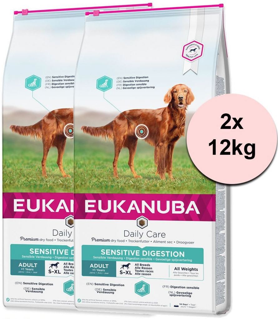 Eukanuba Daily Care Adult Sensitive Digestion 2 x 12 kg