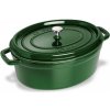 Oválny liatinový hrniec Staub 31 cm, bazalka