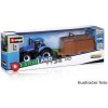 Bburago Farm traktor New Holland s vlečkou na skot 1:50