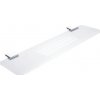 Nimco Kibo - Polička s frézovanými otvormi, dĺžka 60 cm, matný plexiglass/chróm Ki X360-26
