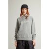 MIKINA WOOLRICH MOULINE' FLEECE CREWNECK MEDIUM GREY LOGO