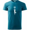 Yoga strom - Klasické pánske tričko vyššej gramáže - 4XL ( Tmavý tyrkys )