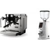 Rocket Espresso Bicocca, chrome + Eureka Atom W 75, chrome