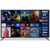 RCA Roku Smart TV – LED 4K Ultra HD – 55 palcov/140 cm – aplikácie na streamovanie – AirPlay a hotelový režim – trojitý tuner DVB-T/T2/S/S2/C – 3x HDMI, 2x USB, CI+ – bezrámový dizajn – vyrobené v Ein