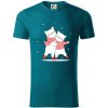 Mačky vo svetri - Tričko z organickej bavlny - 3XL ( Petrolejová )
