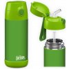 Detská termo fľaša z nerezovej ocele so slamkou JARLSON CHARLI Zelená 350 ml