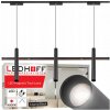 Magnetické lištové osvetlenie LIŠTA 1m + 3x závesné LED svietidlo TUBA čierne