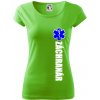 Nápis Záchranár + hviezda - Dámske tričko Pure - 2XL ( Apple Green )