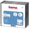 HAMA Slim obal na CD, balenie po 10 kusov, priehľadný/čierny - 00051275