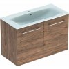 Geberit Selnova Square Umývadlová skrinka 64x99x48 cm, s umývadlom, 2 dvierka, orech hickory 501.262.00.1