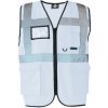 Korntex Berlin Multifunkčná reflexná vesta na zips KX802 White S