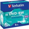 VERBATIM DVD-RW(5-pack)Jewel/4x//DLP/4.7GB
