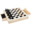 Small Foot Dřevěné kompaktní šachy 3v1
