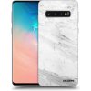 Picasee silikónový čierny obal pre Samsung Galaxy S10 G973 - White marble