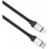 Solight magnetický USB-C/Lightning kábel, USB-C konektor - Lightning konektor, 1m