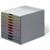 Durable Varicolor 10 zásuviek, farebne rozlíšených, sivý