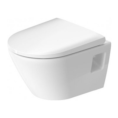 Duravit D-NEO závesná WC misa 37 x 48 cm Compact, Rimless, 2587090000 + WC sedátko SoftClose 0021690000, biela 45870900A1