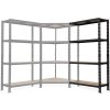Prístavba na rohový záťažový regál Trestles RTCL 1800x1000x400, nosnosť 800 kg, 4 police RTCL4010-4P