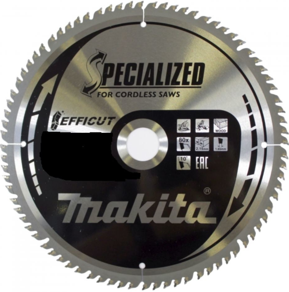 MAKITA B-67240 Efficut Kotúč pílový D 260 x 30 mm na drevo MDF laminát TCT 80 zubov 2.15 mm