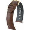 Kožený remienok Hirsch Camelgrain L 01009015-1, hnedý, teľatina, dĺžka L, Quick Release 19 mm