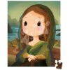 Puzzle v kufríku Inspired by Leonardo da Vinci Janod umelecké 100 dielov od 6 rokov