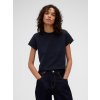 GAP Crop tričko s logom Gap × Victoria Beckham Tmavomodrá S