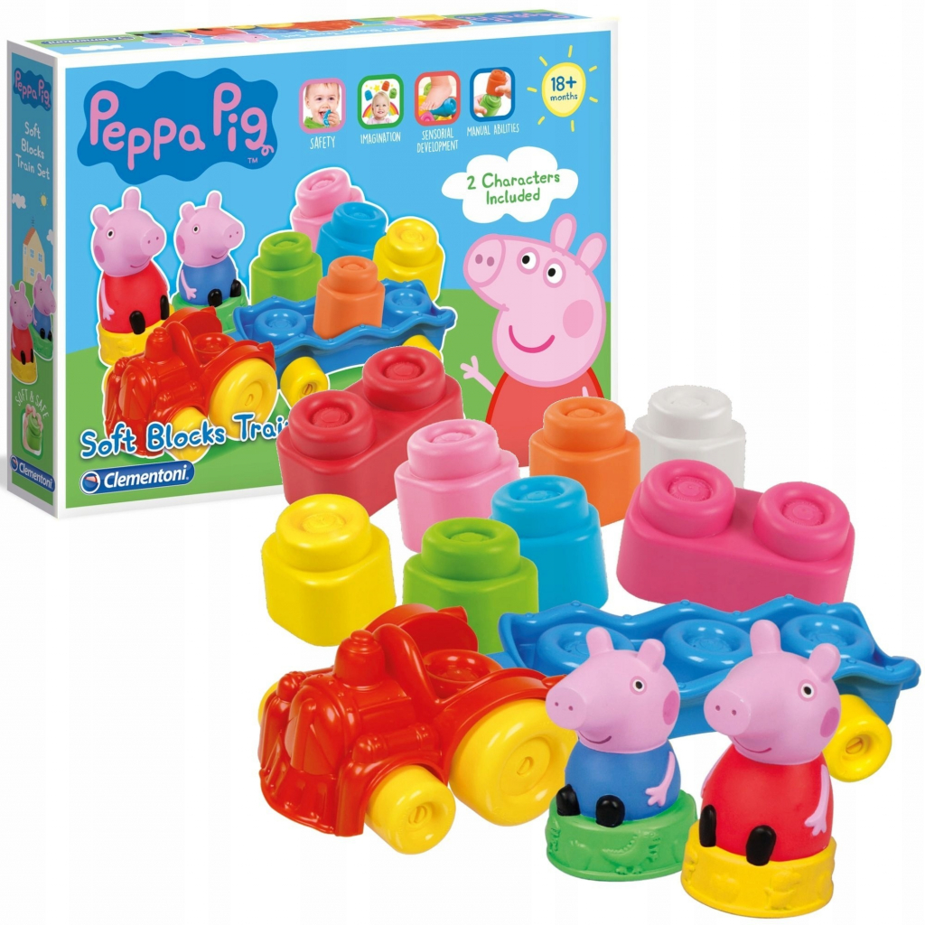 Clementoni Peppa Pig - vláček s kostkami