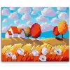 Maľovanie podľa čísel - Chaty pri jazere - 100x80 cm, plátno vypnuté na rám - výroba CZ