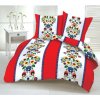 Obliečky bavlnené Folklór Red pruh TiaHome - 1x Vankúš 90x70cm, 1x Paplón 140x220cm