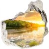 Fototapeta diera na stenu 3D Súmraku na rieke 75x75 cm