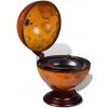 Stolní globus bar stojan na víno eukalyptové dřevo Hnědá 240698