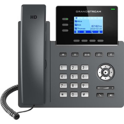 Grandstream GRP2603 SIP telefon, 2,48'' LCD podsv. displej, 6 SIP účty, 2x1Gbit port GRP2603