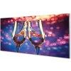 Obraz na skle Farebné pozadia poháre 100x50 cm