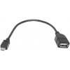 Zásuvka USB kábla A - 15 cm micro USB zástrčka.
