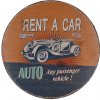Ceduľa Rent a Car 30x30 cm Plechová tabuľa