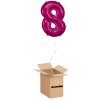 HeliumKing Balónový box - Narodeninové číslo 8 ružový 86 cm